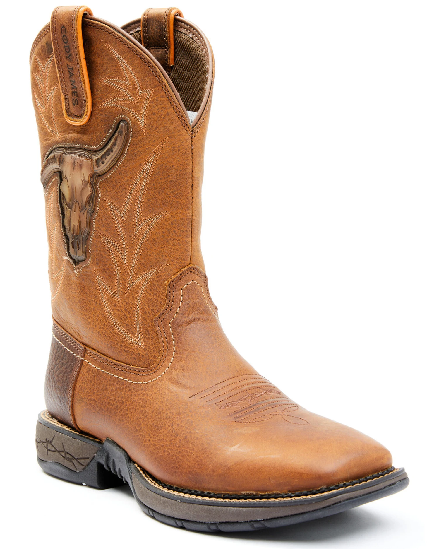 Brothers & Sons Men's Skull Western Performance Boots - Broad Square Toe 8 Brothers & Sons Men's Skull Western Performance Boots - Broad Square Toe - Image 6