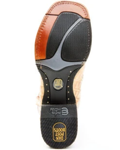 Dan Post Men's Tan Caiman Belly Western Boots - Broad Square Toe -Fashion Shoes Store 2000344179 280 P7