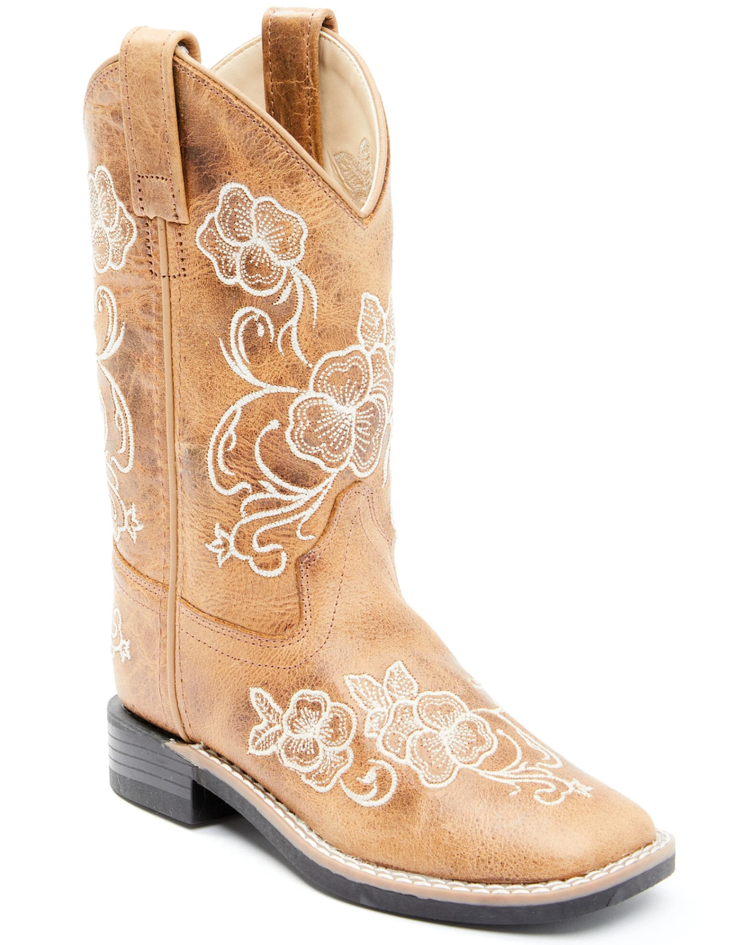 Shyanne Girls' Little Lasy Floral Embroidered Western Boots - Broad Square Toe 6 Shyanne Girls' Little Lasy Floral Embroidered Western Boots - Broad Square Toe - Image 4