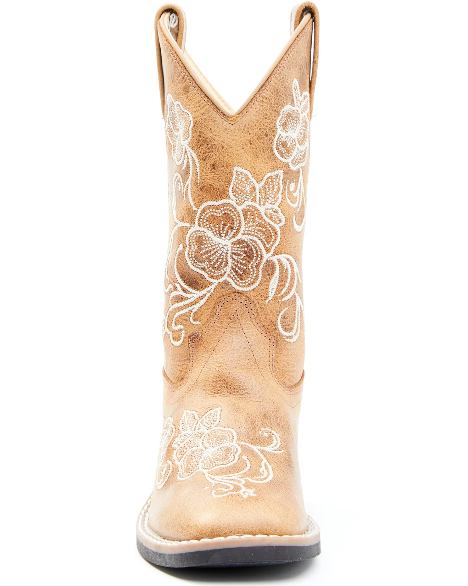 Shyanne Girls' Little Lasy Floral Embroidered Western Boots - Broad Square Toe 7 Shyanne Girls' Little Lasy Floral Embroidered Western Boots - Broad Square Toe - Image 5