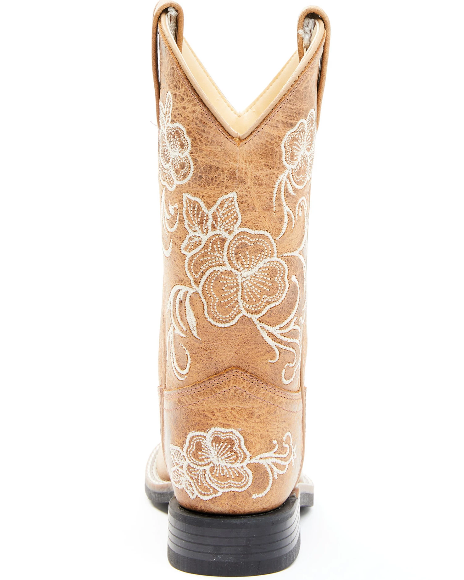 Shyanne Girls' Little Lasy Floral Embroidered Western Boots - Broad Square Toe 8 Shyanne Girls' Little Lasy Floral Embroidered Western Boots - Broad Square Toe - Image 6