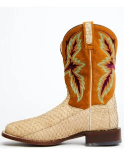 Dan Post Men's Exotic Sea Bass Skin Western Boots - Broad Square Toe -Fashion Shoes Store 2000349224 200 P3