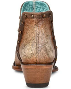 Corral Women's Tan Overlay & Studs Fashion Booties - Medium Toe -Fashion Shoes Store 2000351170 280 P4