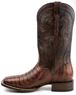 El Dorado Men's Waxy Cowboy Caiman Belly Exotic Western Boots - Broad Square Toe -Fashion Shoes Store 2000355149 221 P3