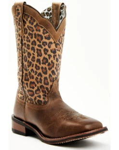 Laredo Women's Leopard Print Western Performance Boots - Broad Square Toe -Fashion Shoes Store 2000355816 240 P1