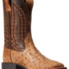 Ariat Men's Ostrich Quill Quantum Primo Exotic Western Boot - Broad Square Toe