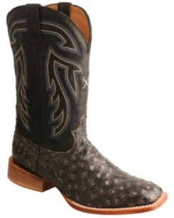 Twisted X Twistex X Men's Ruff Stock Fill-Quill Ostrich Vamp Exotic Western Boot - Broad Square Toe -Fashion Shoes Store 2000356675 001 P1