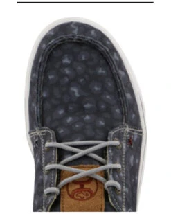 Twisted X Women's HOOey Black Leopard Print Causal Lace-Up Loper - Moc Toe -Fashion Shoes Store 2000356918 001 P6