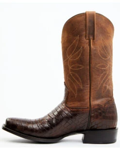 Moonshine Spirit Men's Madison Brown Printed Leather Western Boots - Square Toe 12 Moonshine Spirit Men's Madison Brown Printed Leather Western Boots - Square Toe -Fashion Shoes Store 2000357173 200 P3