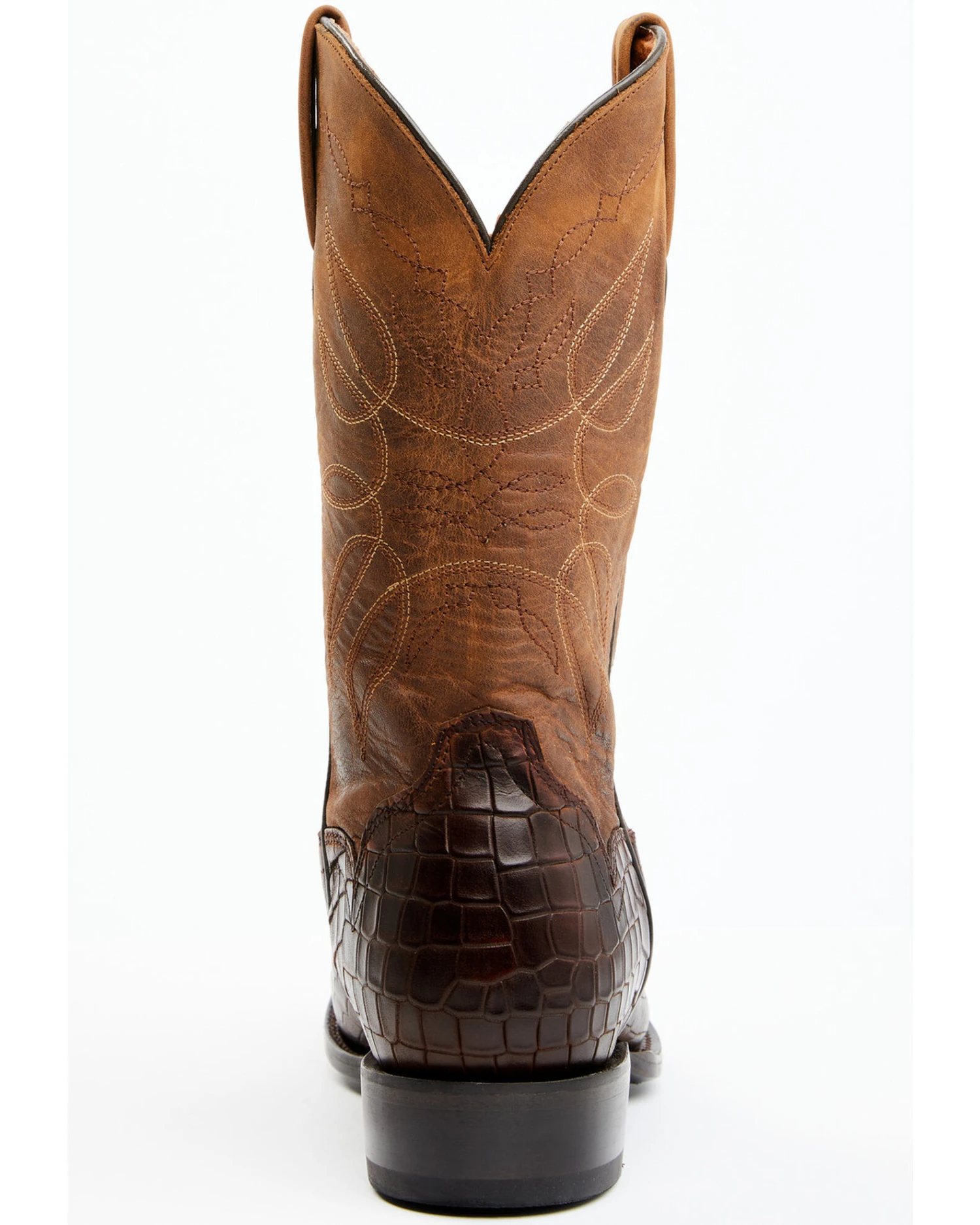 Moonshine Spirit Men's Madison Brown Printed Leather Western Boots - Square Toe 8 Moonshine Spirit Men's Madison Brown Printed Leather Western Boots - Square Toe - Image 7