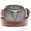 Cody James Men's Longhorn Scroll Buckle Belt