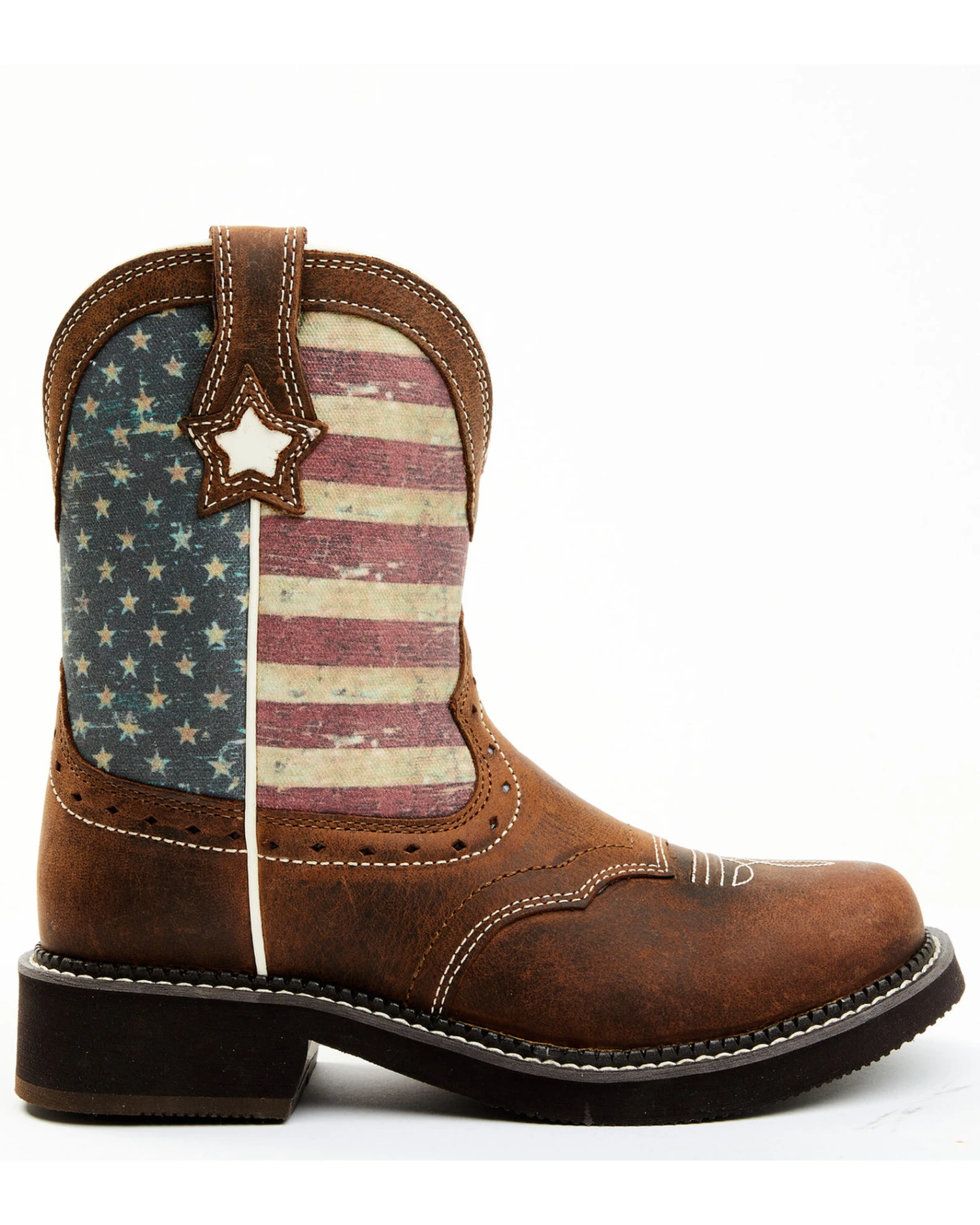 Shyanne Women's Glory Stars & Stripes Shaft Leather Western Boots - Wide Round Toe 8 Shyanne Women's Glory Stars & Stripes Shaft Leather Western Boots - Wide Round Toe - Image 6