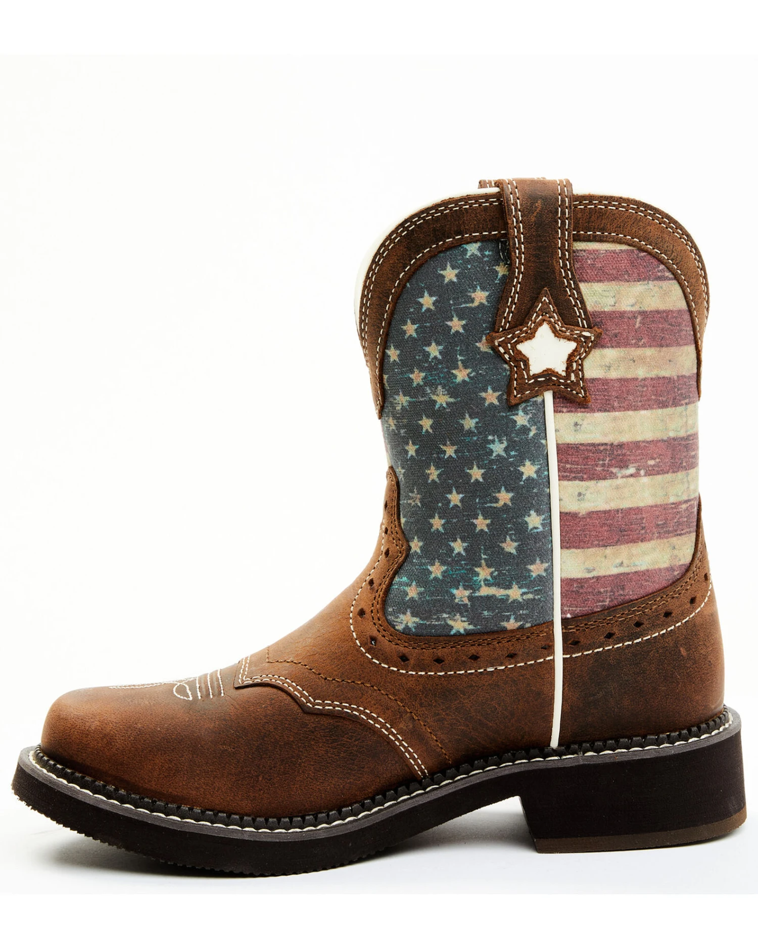 Shyanne Women's Glory Stars & Stripes Shaft Leather Western Boots - Wide Round Toe 7 Shyanne Women's Glory Stars & Stripes Shaft Leather Western Boots - Wide Round Toe - Image 5
