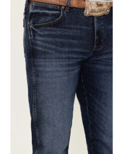 Wrangler Retro Men's Eastbrook Dark Wash Stretch Slim Bootcut Jeans -Fashion Shoes Store 2000359715 416 P2