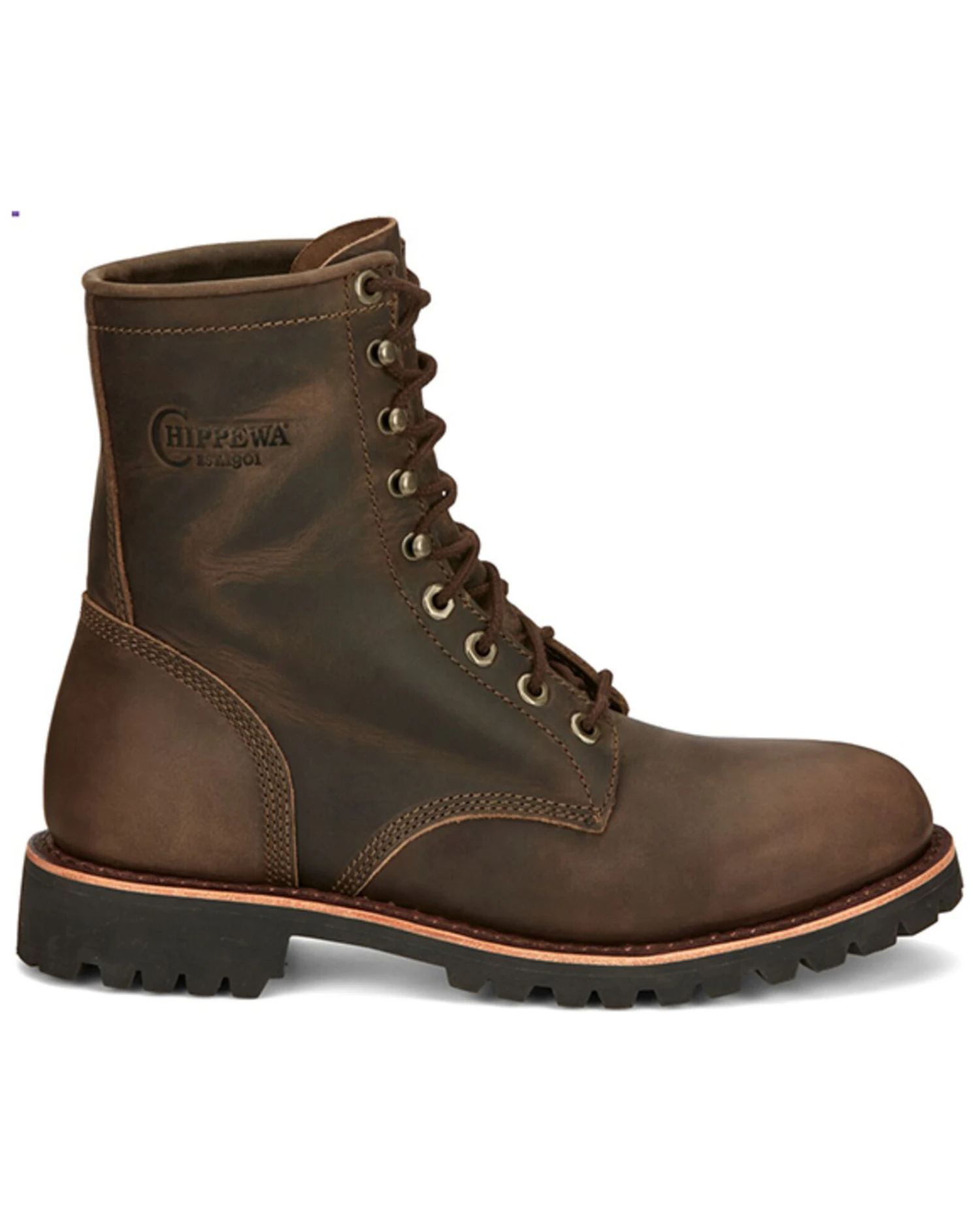 Chippewa Men's Wood Classic 2.0 8" Lace-Up Soft Work Boots - Round Toe 7 Chippewa Men's Wood Classic 2.0 8" Lace-Up Soft Work Boots - Round Toe - Image 5