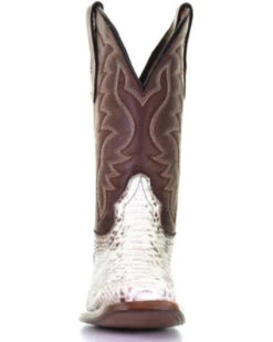 Circle G Men's Exotic Python Skin Western Boots - Square Toe