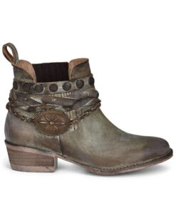 Circle G Women's Moss Zipper Harness Fashion Booties - Round Toe 9 Circle G Women's Moss Zipper Harness Fashion Booties - Round Toe -Fashion Shoes Store 2000361041 370 P2