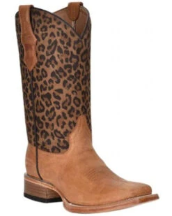 Circle G Girls' Leopard Print Western Boots - Square Toe -Fashion Shoes Store 2000361088 271 P1