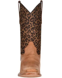 Circle G Girls' Leopard Print Western Boots - Square Toe