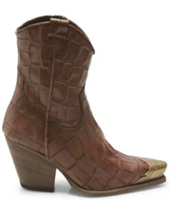 Free People Women's Brayden Croc Fashion Western Booties - Snip Toe