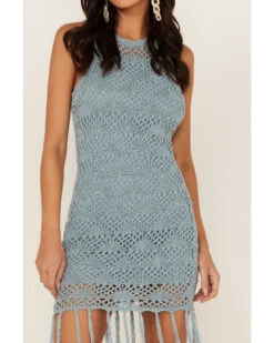 Shyanne Women's Yarn Crochet Fringe Trim Midi Dress 11 Shyanne Women's Yarn Crochet Fringe Trim Midi Dress -Fashion Shoes Store 2000364789 450 P4