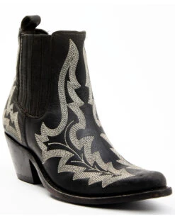 Caborca Silver By Liberty Black Women's Simone Western Booties - Medium Toe