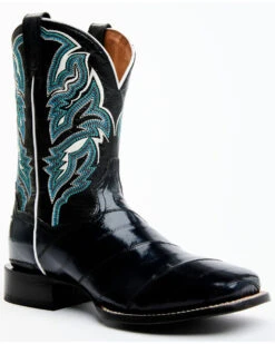 Dan Post Men's Eel Exotic Western Boots - Broad Square Toe -Fashion Shoes Store 2000366810 001 P1