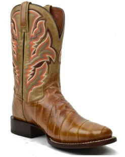 Dan Post Men's Eel Exotic Western Boots - Broad Square Toe -Fashion Shoes Store 2000366814 200 P1