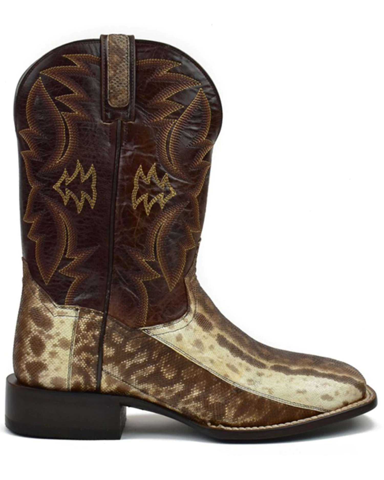 Dan Post Men's Karung Snake Brown Exotic Western Boots - Broad Square Toe 5 Dan Post Men's Karung Snake Brown Exotic Western Boots - Broad Square Toe - Image 3