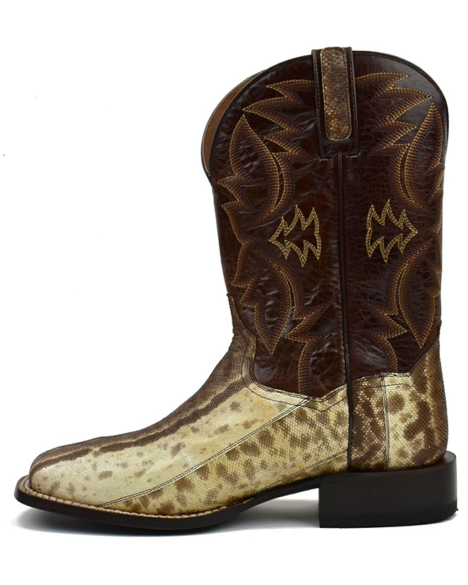 Dan Post Men's Karung Snake Brown Exotic Western Boots - Broad Square Toe 9 Dan Post Men's Karung Snake Brown Exotic Western Boots - Broad Square Toe - Image 7