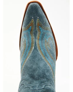 Planet Cowboy Women's Steel My Blues Psychedelic Suede Leather Western Boot - Snip Toe -Fashion Shoes Store 2000368982 400 P6