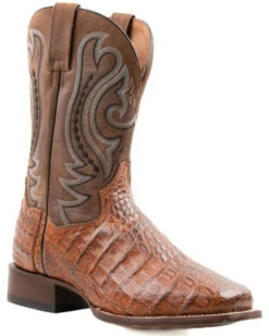 Dan Post Men's Exotic Caiman Western Boots - Broad Square Toe -Fashion Shoes Store 2000370753 235 P1