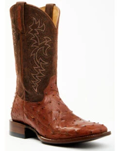 Cody James Men's Brandy Genuine Ostrich Exotic Western Boots - Broad Square Toe -Fashion Shoes Store 2000371858 600 P1