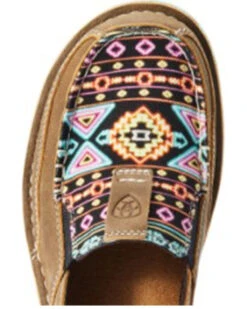 Ariat Women's Neon Lights Southwestern Print Casual Slip-On Cruiser - Moc Toe -Fashion Shoes Store 2000372402 200 P4