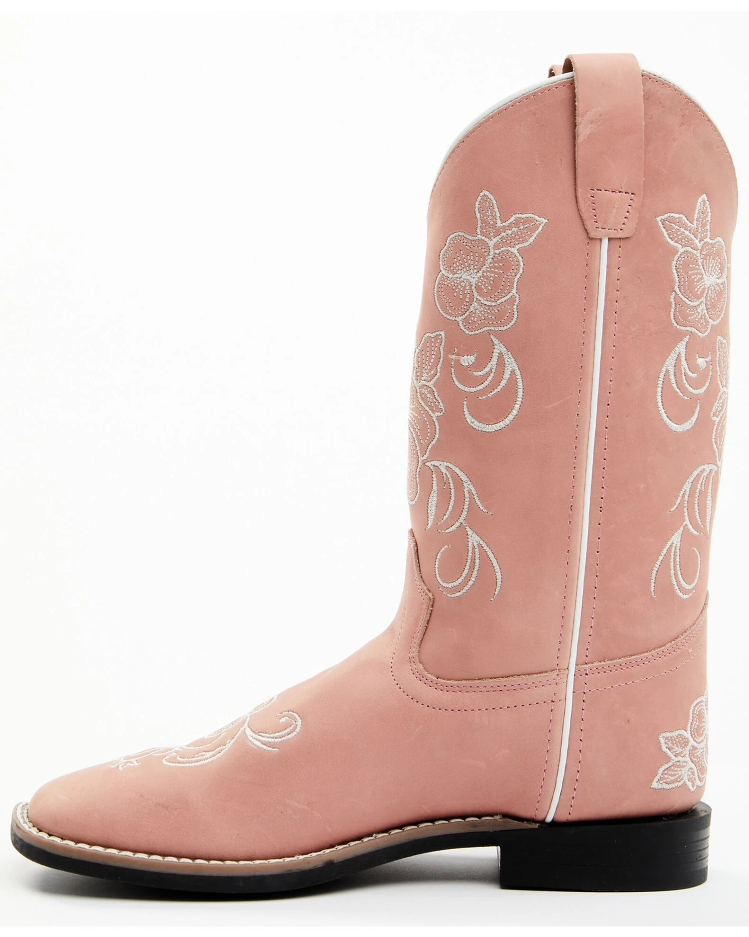 Shyanne Girls' Little Lasy Floral Embroidered Leather Western Boots - Broad Square Toe 7 Shyanne Girls' Little Lasy Floral Embroidered Leather Western Boots - Broad Square Toe - Image 5
