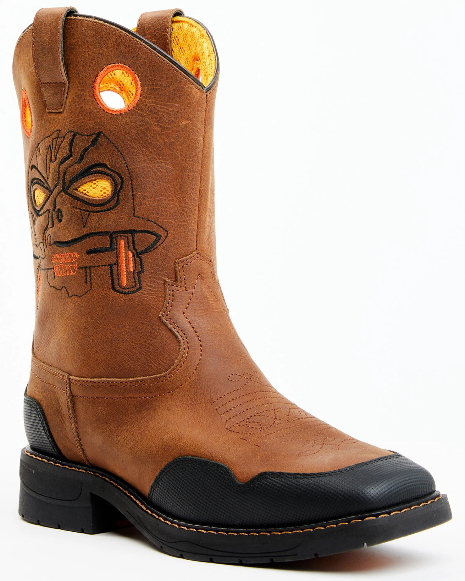 Cody James Boys' Skull Work Boots - Broad Square Toe 3 Cody James Boys' Skull Work Boots - Broad Square Toe