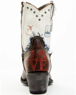 Yippee Ki Yay By Old Gringo Women's Love & Peace Studded Fashion Leather Booties - Pointed Toe -Fashion Shoes Store 2000374912 251 P5