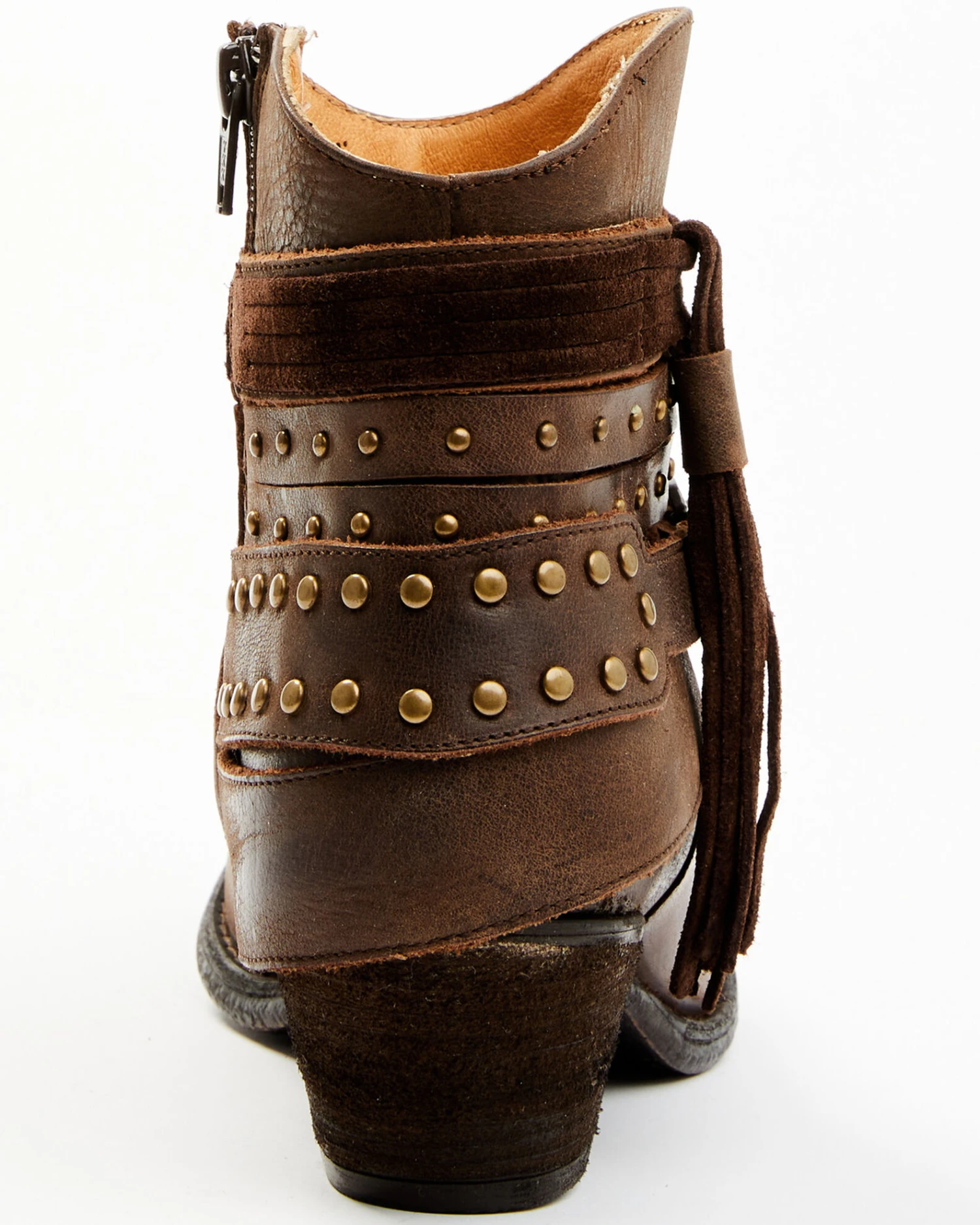 Shyanne Women's Sevilla Buckle Fringe Western Booties - Round Toe 5 Shyanne Women's Sevilla Buckle Fringe Western Booties - Round Toe - Image 3