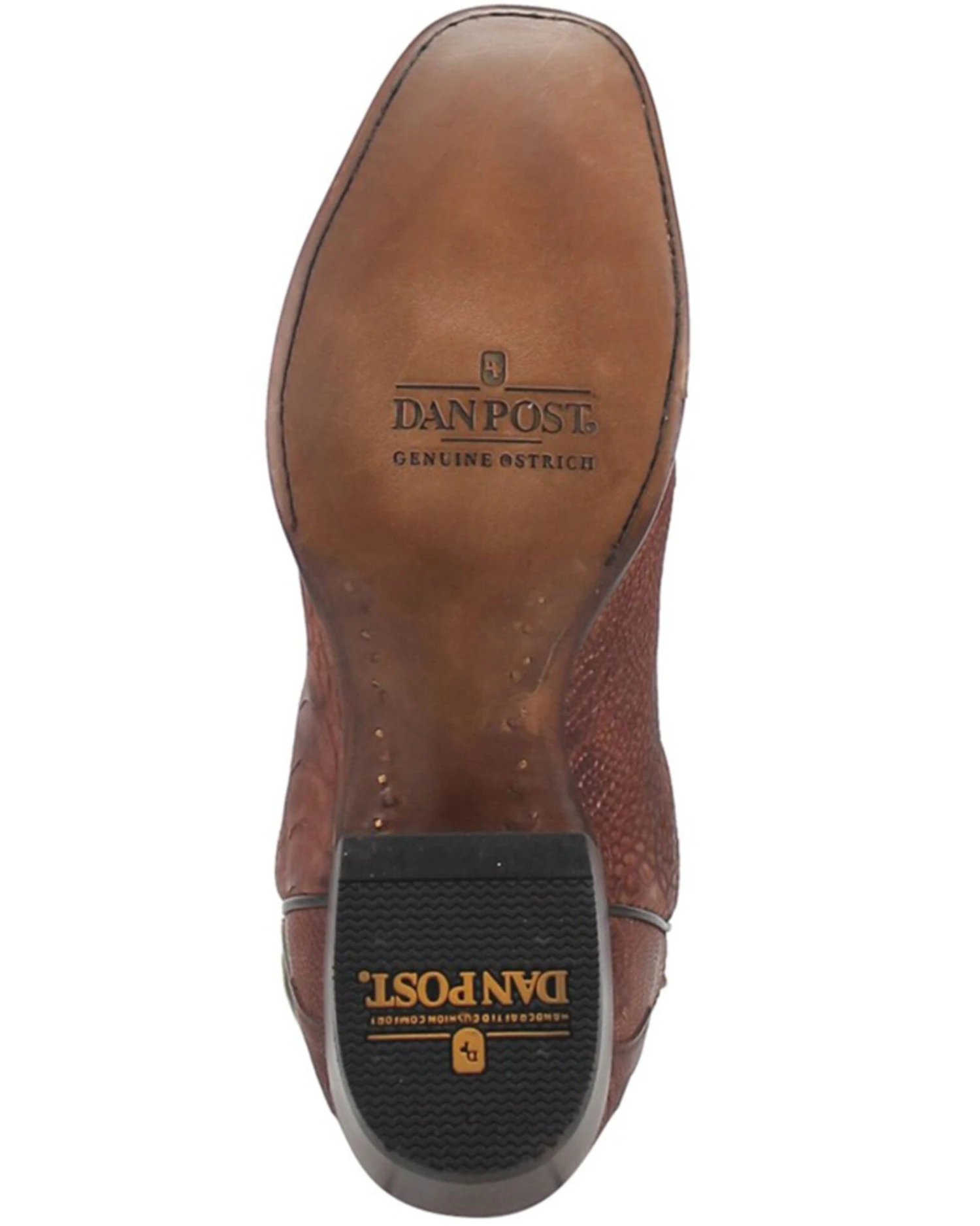 Dan Post Men's Sprinter Ostrich Leg Exotic Western Boots - Square Toe 8 Dan Post Men's Sprinter Ostrich Leg Exotic Western Boots - Square Toe - Image 6