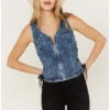 Wrangler X Fender Women's Lace-Up Denim Top