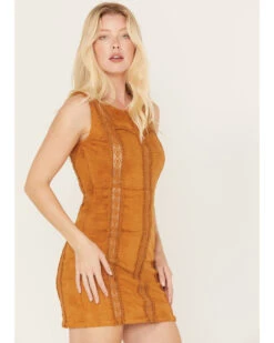 Shyanne Women's Faux Suede Crochet Dress -Fashion Shoes Store 2000380674 255 P2