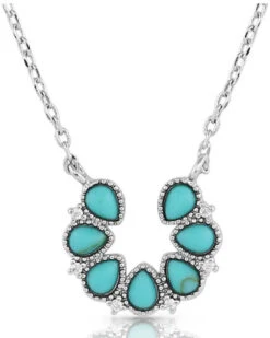 Montana Silversmiths Women's Lucky Seven Turquoise Necklace 5 Montana Silversmiths Women's Lucky Seven Turquoise Necklace -Fashion Shoes Store 2000381407 040 P1