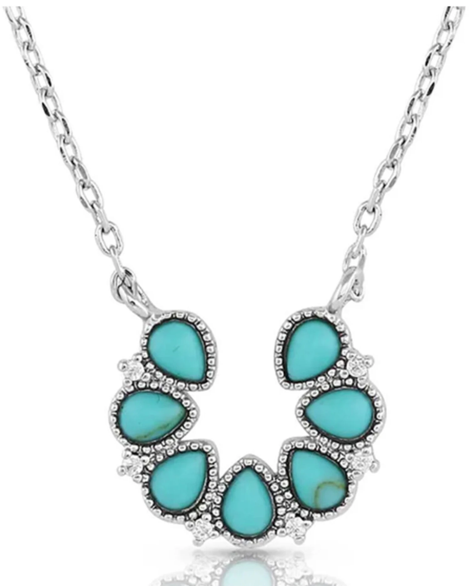 Montana Silversmiths Women's Lucky Seven Turquoise Necklace 4 Montana Silversmiths Women's Lucky Seven Turquoise Necklace - Image 2