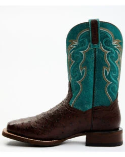 Dan Post Men's Exotic Full-Quill Ostrich Western Boots - Broad Square Toe