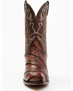 Dan Post Men's Exotic Wrapped Ostrich Leg Western Boots - Snip Toe