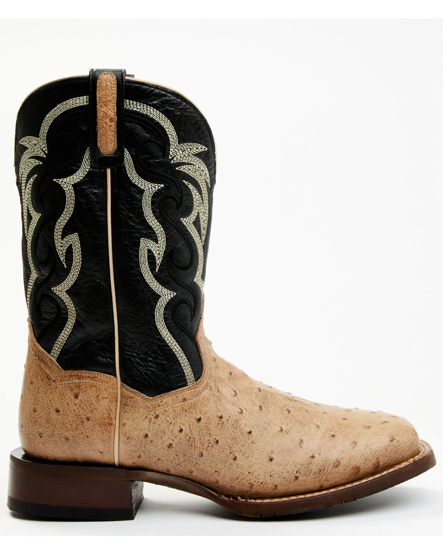 Dan Post Men's Hand Ostrich Quill Western Boots - Broad Square Toe 7 Dan Post Men's Hand Ostrich Quill Western Boots - Broad Square Toe - Image 5
