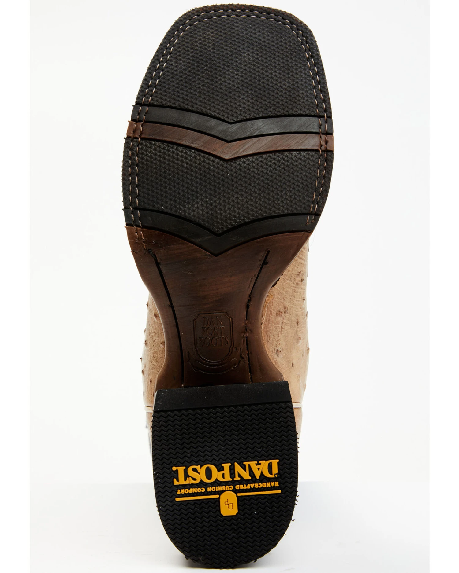 Dan Post Men's Hand Ostrich Quill Western Boots - Broad Square Toe 3 Dan Post Men's Hand Ostrich Quill Western Boots - Broad Square Toe