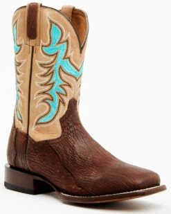 Dan Post Men's Exotic Shark Western Boots - Broad Square Toe -Fashion Shoes Store 2000381793 201 P1