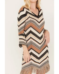Shyanne Women's Zig Zag Fringe Sweater Dress