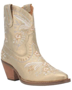 Dingo Women's Primrose Embroidered Floral Western Booties - Snip Toe -Fashion Shoes Store 2000383128 710 P1